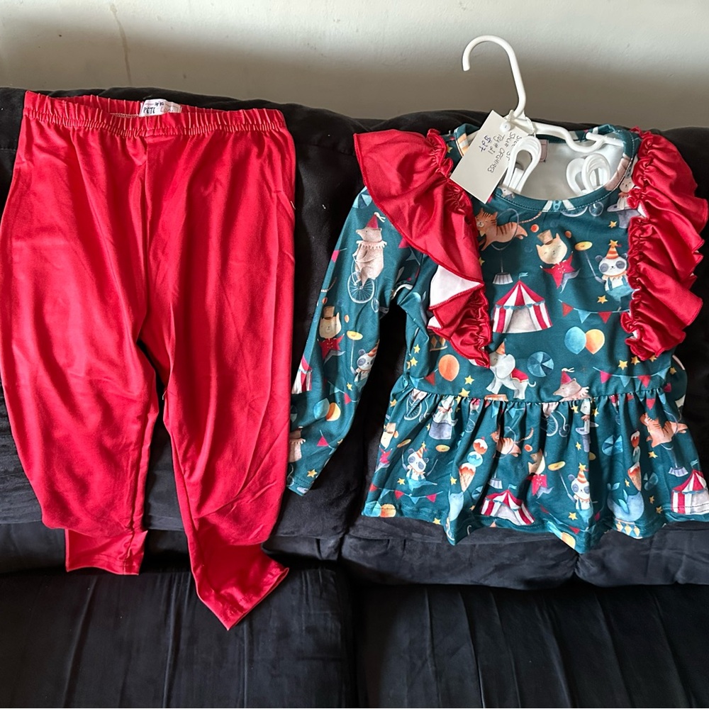 Colorful Circus-Themed Kids matching Set